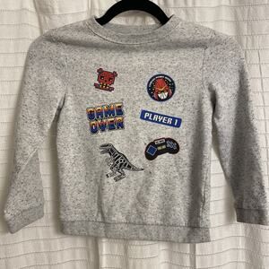 Crazy 8 5t Video Game Gray Sweater Long Sleeve Boys Fall Dinosaur Kids